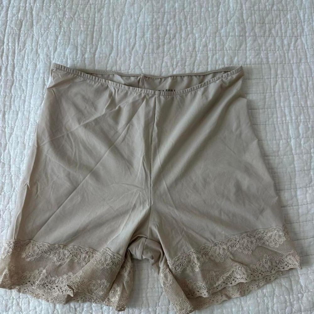 Tan spandex lace shorts